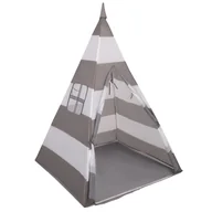 Namioty i tipi dla dzieci - Selonis Tipi NT-200X szaro-białe pasy 43x43x36 - miniaturka - grafika 1
