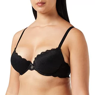 Biustonosze - Emporio Armani Damski biustonosz push-up Remov.Pads 2Loop, czarny, 38 / C - grafika 1