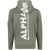 Odzież taktyczna i umundurowanie - Bluza z kapturem Alpha Industries Back Print 178318 142 - Ciemnooliwkowa  XXL - miniaturka - grafika 1