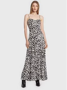 Sukienki - LOVE MOSCHINO Sukienka letnia WVJ5600S 3841 Biały Regular Fit - grafika 1