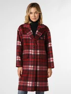Płaszcze damskie - Tommy Hilfiger Damski płaszcz wełniany Kobiety czerwony w kratkę, 36 - miniaturka - grafika 1