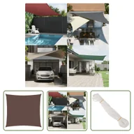 Parasole ogrodowe - The Living Store Kwadratowy żagiel ogrodowy - tkanina Oxford - 4 -5x4 -5 m - brązowy - Żagiel Ogrodowy - miniaturka - grafika 1