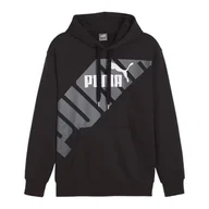 Bluzy sportowe męskie - Bluza męska PUMA Power Graphic Hoodie TR - miniaturka - grafika 1