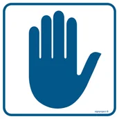 Systemy ekspozycyjne i znaki informacyjne - RA060 STOP, FN - FOLIA SAMOPRZYLEPNA; (150X150MM) - miniaturka - grafika 1