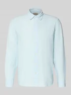 Koszule męskie - koszula casualowa o kroju slim fit z mieszanki bawełny i lnu model 'CAIDENLS SOLID' - miniaturka - grafika 1