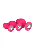 Korki analne - INNY Plug Diamond Plug Set Pink 132E780 - miniaturka - grafika 1