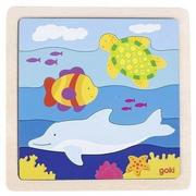 Układanki dla dzieci - Goki Puzzle horyzontalne Ocean 57526 - miniaturka - grafika 1