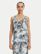 Koszulki i topy damskie - Just Cavalli Top 78PAH640 Niebieski Regular Fit - miniaturka - grafika 1