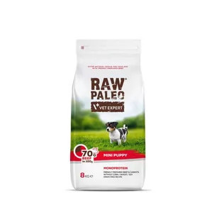 vetexpert RAW PALEO BEEF PUPPY MINI 8KG - Sucha karma dla psów - miniaturka - grafika 1