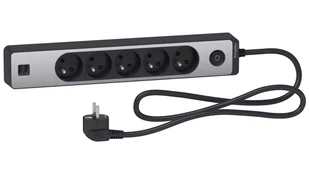 SCHNEIDER Listwa zasilająca Electric Odace przeciwprzepięciowa 5 gniazd 1.5m 2xUSB szary ST935U1BA ST935U1BA - Listwy zasilające - miniaturka - grafika 2