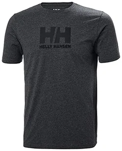 Helly Hansen HH Logo Bluzka z krótkim rękawem Mężczyźni, ebony melange S 2020 Koszulki z krótkim rękawem 33979-982-S - Koszulki męskie - miniaturka - grafika 1