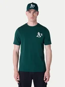 Koszulki męskie - New Era T-Shirt Oakland Athletics MLB Pennant Graphic 60596214 Zielony Regular Fit - miniaturka - grafika 1