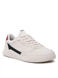 Sneakersy męskie - Tommy Hilfiger Sneakersy Elevated Cupsole Leather FM0FM04490 Biały - grafika 1