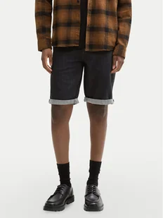 Tom Tailor Denim Szorty jeansowe 1044986 Czarny Straight Fit - Spodenki męskie - miniaturka - grafika 1