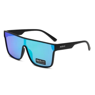 Męskie okulary przeciwsłoneczne pełne MAXAIR z filtrem UV400 Black/Green ST-MAX3C - Okulary przeciwsłoneczne - miniaturka - grafika 1
