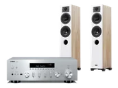 Zestawy stereo - Yamaha R-N600A (srebrny) + Diva 5 (dąb) - miniaturka - grafika 1