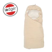 Śpiworki dla dzieci - Lodger Wielofunkcyjny otulacz śpiworek z polaru jasnobeżowy Teddy Birch - miniaturka - grafika 1