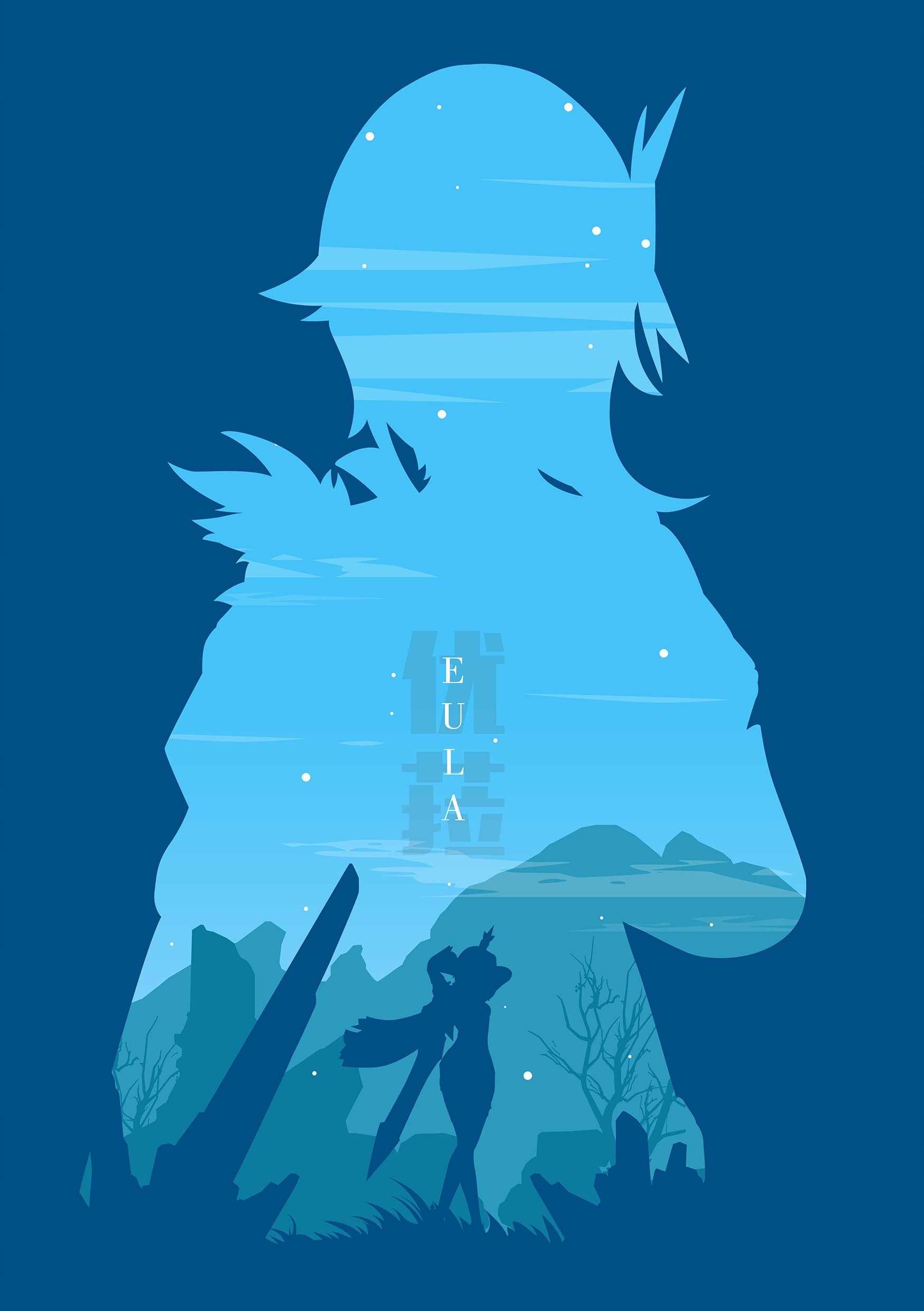 Plakat A1 Genshin Impact Eula