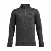 Bluzy dla chłopców - Chłopięca bluza treningowa nierozpinana bez kaptura Under Armour UA Armour Fleece 1/4 Zip - szara - miniaturka - grafika 1