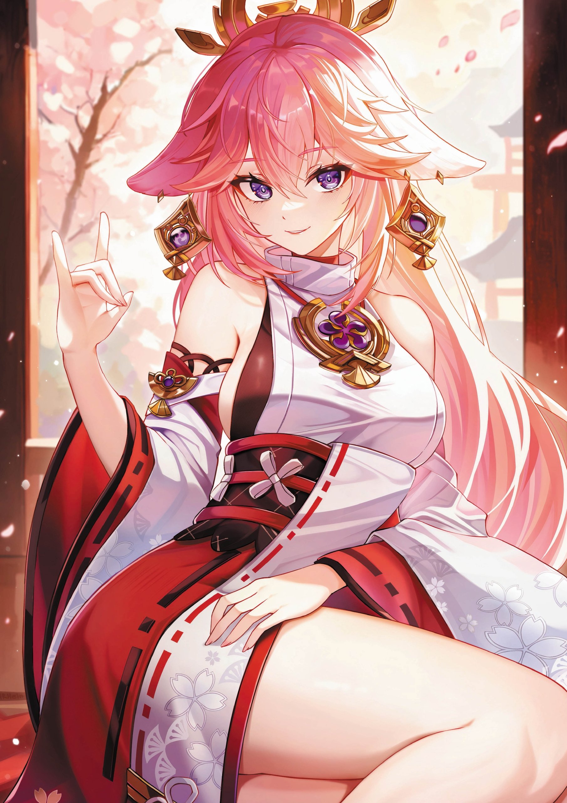Plakat A3 Genshin Impact Anime Gra Yae Miko