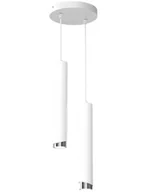 Lampy sufitowe - EWILIGHT Lampa sufitowa wisząca zwis tuba eye 2xGU10 biały/chrom - miniaturka - grafika 1