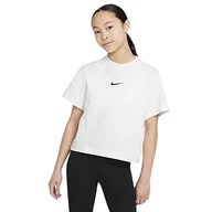 Odzież sportowa dziecięca - Nike T-shirt dla dużych dzieci (dziewcząt) Sportswear - Biel DH5750-100 - miniaturka - grafika 1