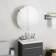 Szafki łazienkowe - Lumarko Szafka łazienkowa z lustrem i LED, szary, 40x40x17,5 cm - miniaturka - grafika 1