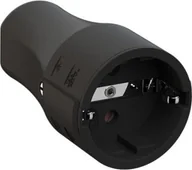 Gniazdka elektryczne - Bachmann Wtyczka BACHMANN żeńska czarna, CEE 7/3 2-biegunowa z uziemieniem ochronnym - miniaturka - grafika 1