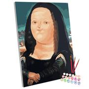 Malowanie po numerach - Zestaw do malowania po numerach, 40x50 cm, "Gruba Mona Lisa" - miniaturka - grafika 1