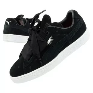 Buty Puma Suede Jr 365136 02 czarne - Buty dla dziewczynek - miniaturka - grafika 1