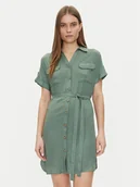 Sukienki - Vero Moda Sukienka koszulowa Bumpy 10325828 Zielony Loose Fit - miniaturka - grafika 1