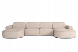 Sofa modułowa w kształcie U California narożnik tkanina Cruse beżowy - Narożniki - miniaturka - grafika 1