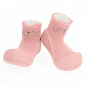 Skarpetki dla dzieci - Attipas® Lekkie Bambusowe Buciki Niemowlęce Bamboo Animals Cat Pink 10,8 Cm / 19 Antypoślizgowe - miniaturka - grafika 1