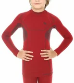 Bluzy dla chłopców - Brubeck LS11460 Bluza chłopięca Thermo ciemno-czerwony - miniaturka - grafika 1