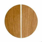 Zawiasy, okucia i inne akcesoria - Uchwyt meblowy Basic Półokrągły 43 Drewniany Dębowy - Olej Bezbarwny Półmat Komplet 2szt. - miniaturka - grafika 1