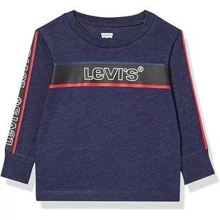 Levi's Kids Koszula chłopięca z długim rękawem i kołnierzem button down, Peacoat Heather, 3 Lata - Bluzki dla niemowląt - miniaturka - grafika 1