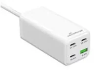 Ładowarki i akumulatory - Ładowarka MediaRange Ładowarka 100W 4-Port 1x USB-A/3x USB-C GaN biały - miniaturka - grafika 1