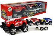 Zabawki zdalnie sterowane - Import LEANToys Zestaw Pojazdów z Napędem Frykcyjnym Autka Terenowe Czerwony 8323 - miniaturka - grafika 1