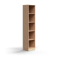 Regały biurowe - Regał QBUS, 4 półki, cokół, 2020x400x400 mm, dąb - miniaturka - grafika 1