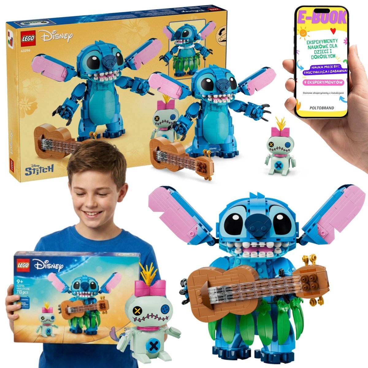 LEGO Disney Stitch i Strupka 43296 Lilo i Stitch Figurka Prezent Dla Dziecka + E-BOOK
