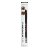 Akcesoria i kosmetyki do stylizacji brwi - MAKEUP REVOLUTION Duo Brow Definer Pencil Kredka do brwi Dark Brown 0,3g MR Dark Brown 0.2 g - miniaturka - grafika 1