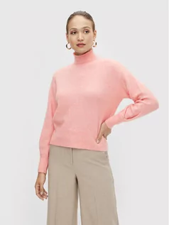 Swetry damskie - Yas Sweter Agate 26023572 Różowy Regular Fit - grafika 1