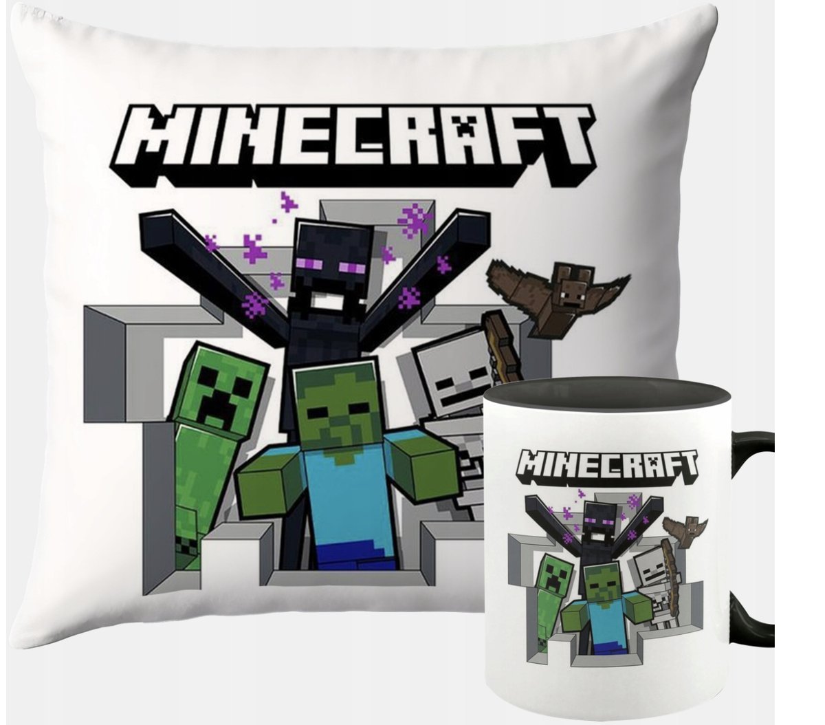 ZESTAW PODUSZKA + KUBEK Prezent MINECRAFT GRA CREEPER + IMIĘ #11