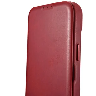 iCarer CE Oil Wax Premium Leather Folio Case skórzane etui iPhone 14 Pro Max z klapką magnetyczne MagSafe czerwony (AKI14220708-RD) - Etui i futerały do telefonów - miniaturka - grafika 14