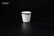 Kubki - Tumbler kubek stożkowy mały, kieliszek emaliowany kremowy 150 ml - miniaturka - grafika 1