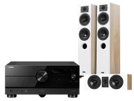 Kino domowe - Yamaha RX-A8A (czarny) + Diva 5 (dąb) + Diva 7 (dąb) - miniaturka - grafika 1