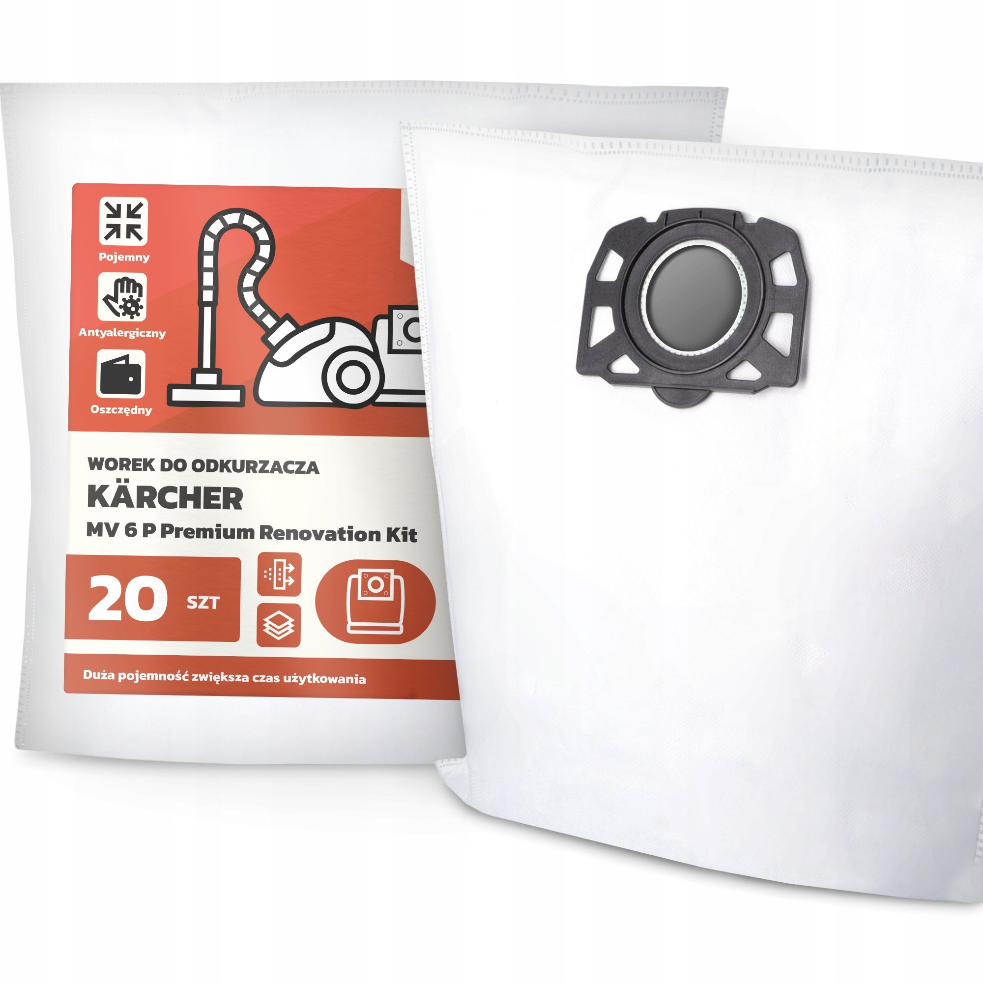 20x Worek do Odkurzacza Kärcher MV 6 P Premium Renovation Kit Worki Poje G9