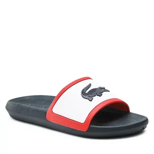 Klapki i japonki damskie - Lacoste Klapki Croco Slide Tri 2 Cma 7-43CMA0023407 Wht/Nvy/Red - grafika 1