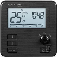 Regulatory i termostaty - Auraton Libra czarny tygodniowy, przewodowy regulator temperatury - miniaturka - grafika 1