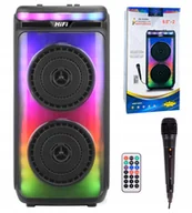 Power audio - Mocny Głośnik Bluetooth Usb Sd Aux Radio Przenośny Boombox Mikrofon Karaoke - miniaturka - grafika 1
